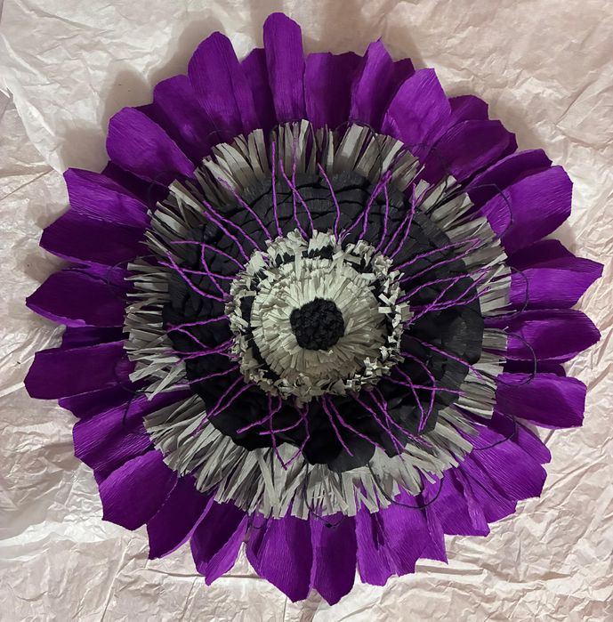 Kwiat XXL dzień babci i dziadka,3D z  bibuły, na urodziny imieni