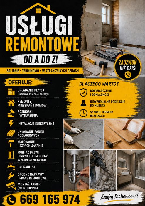 Kompleksowe remonty i wykończenia wnętrz