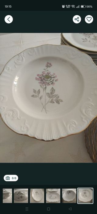 Porcelana Vista Alegre – 41 Peças (Serviço jantar para 12 Pessoas)
