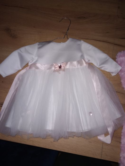 Zjawiskowy komplecie do chrztu 68/74 dziewczynka