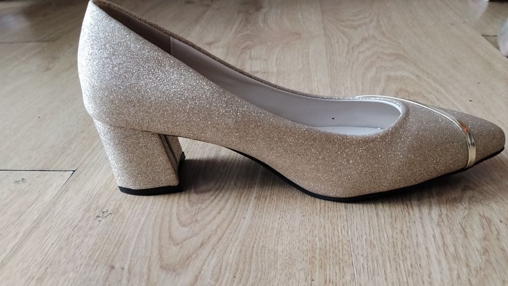 Buty brokatowe wesle komunia eleganckie