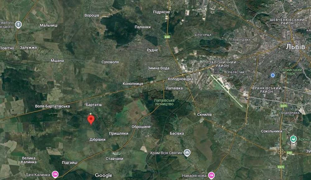 Продаж земельної ділянки в с.Дібрівки, Пустомитівського району