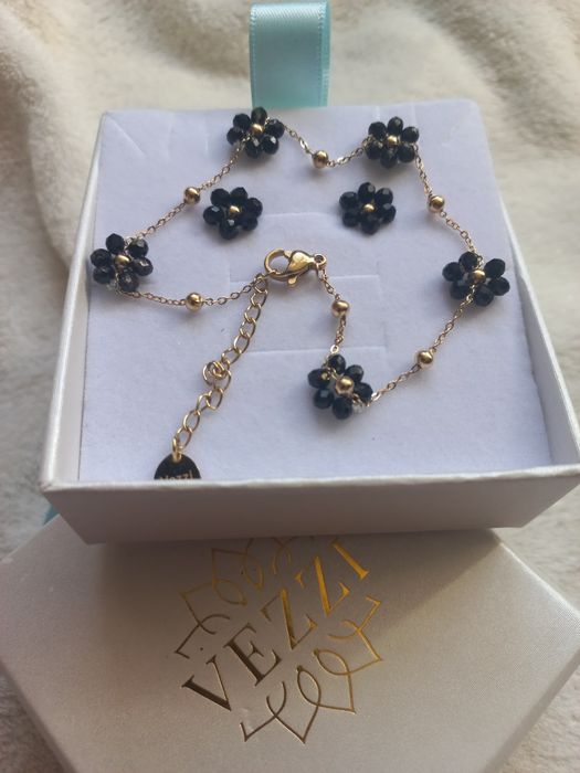 VEZZI zestaw biżuterii kolczyki + bransoletka na nogę