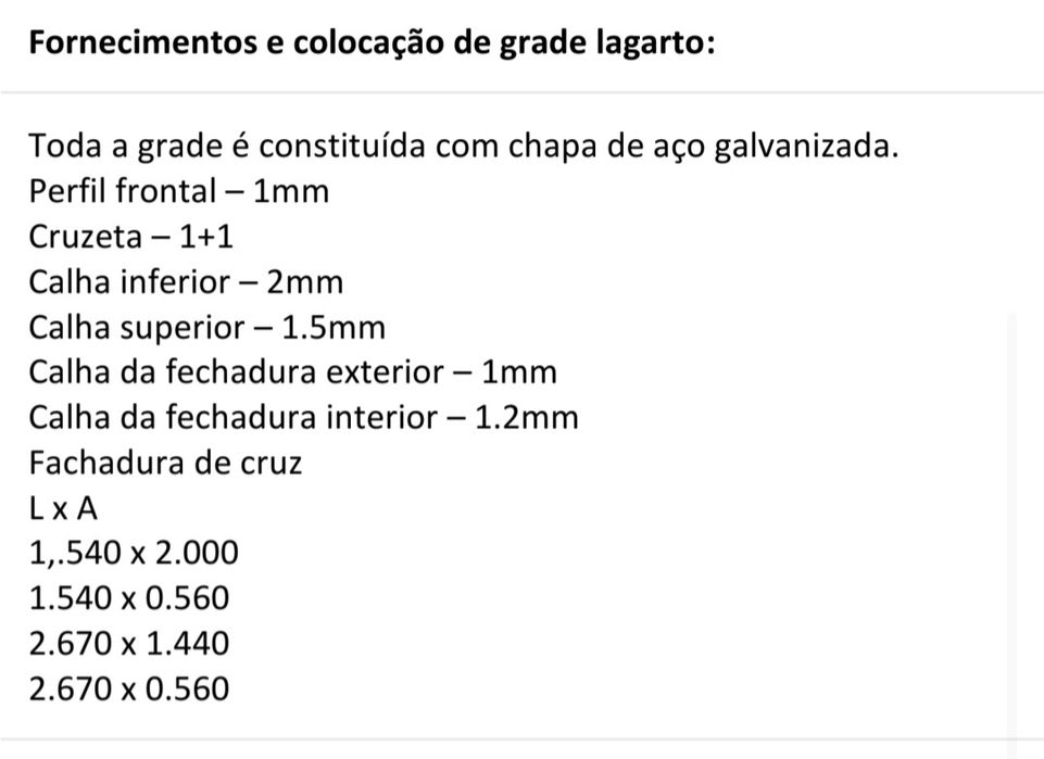 Grades como novas