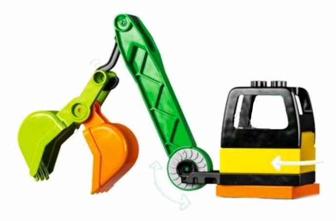 LEGO Duplo nowy dźwig budowlany obracany z łyżką