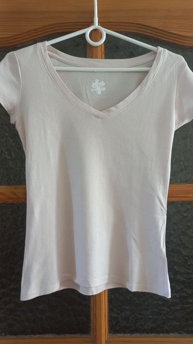 CAMAIEU koszulka/T-shirt pudrowy róż, roz. S