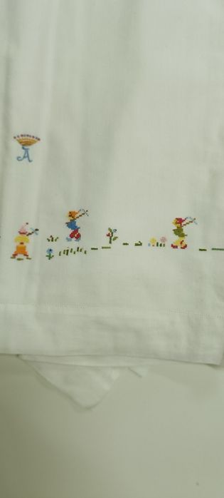 Lençol cama bebé bordado