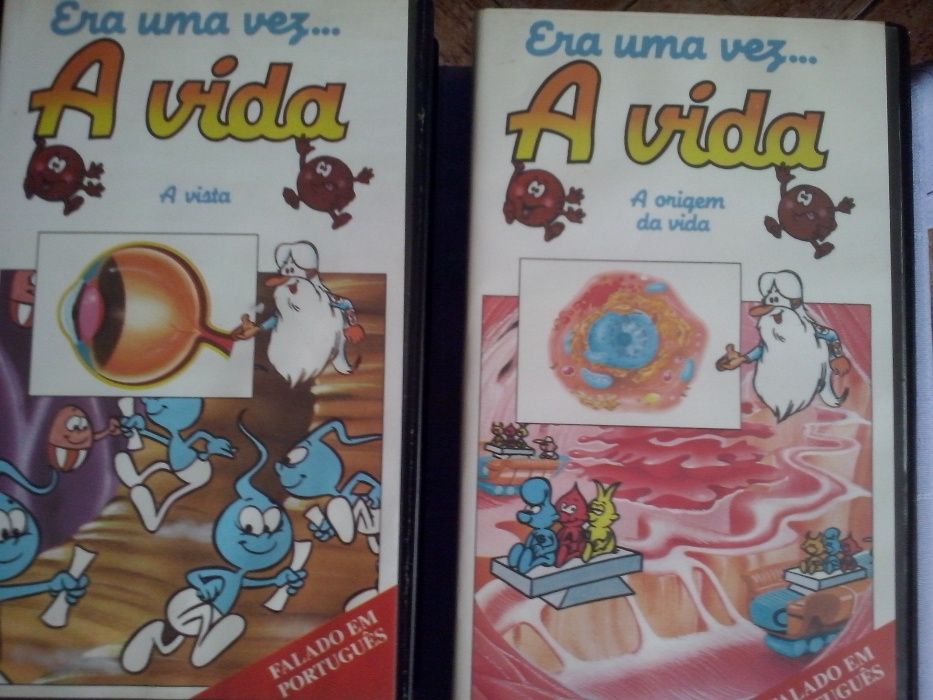 colecção, de cassetes video vhs, era uma vez, A vida