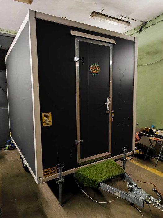 Prszyczepa gastronomiczna, gotowy biznes, kurczak z rożna, food truck