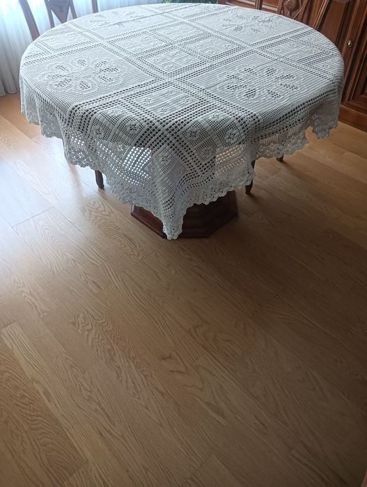 Toalha de renda feita a mão