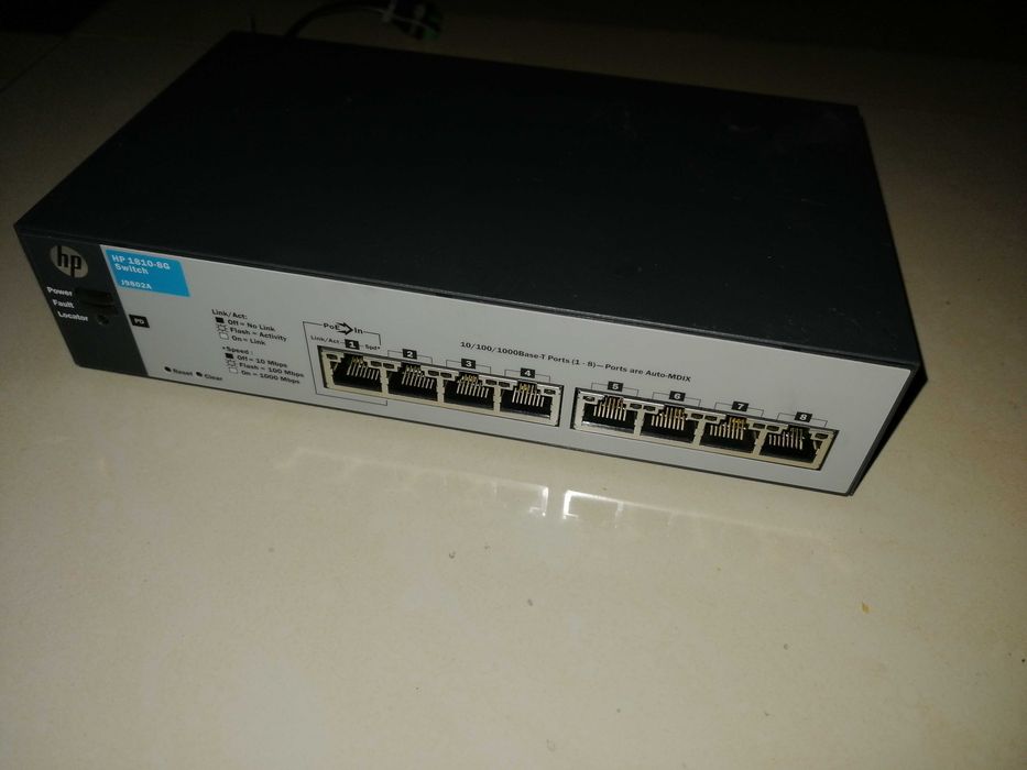 Przełącznik zarządzalmy gigbitowy 8 portowy HP 1810 8G J9802A