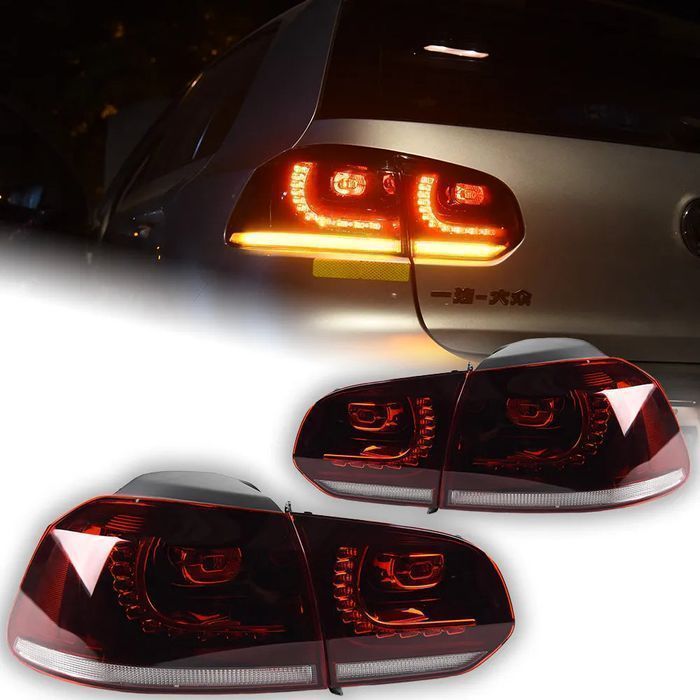 VW Golf 6 R20 2009–2012 Lampy Tylne LED z Dynamicznym Kierunkiem
