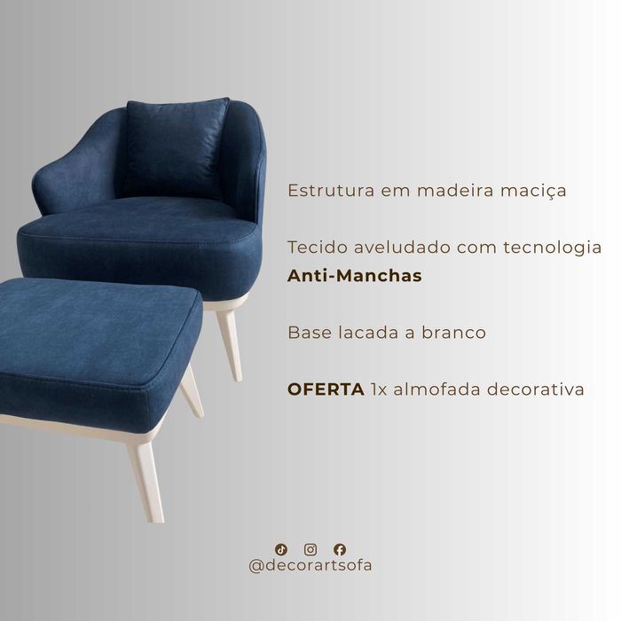 Disponível para entrega imediata | Cadeirão c/ pousa-pés