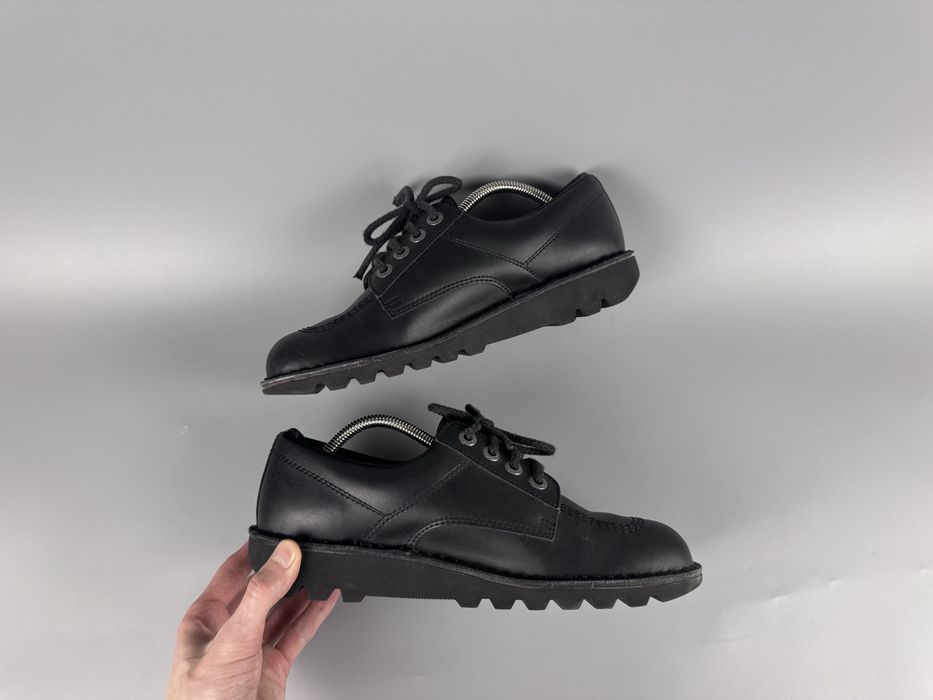 Розмір 43 27.5 см Чорні шкіряні туфлі Kickers Kick Lo