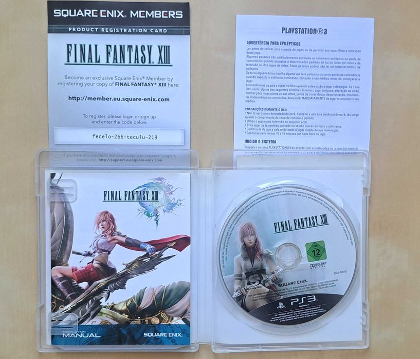 Final Fantasy XIII PS3 — Completo com Manual (Óptimo Estado)