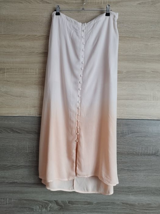 Krepowana spódnica ombre midi M