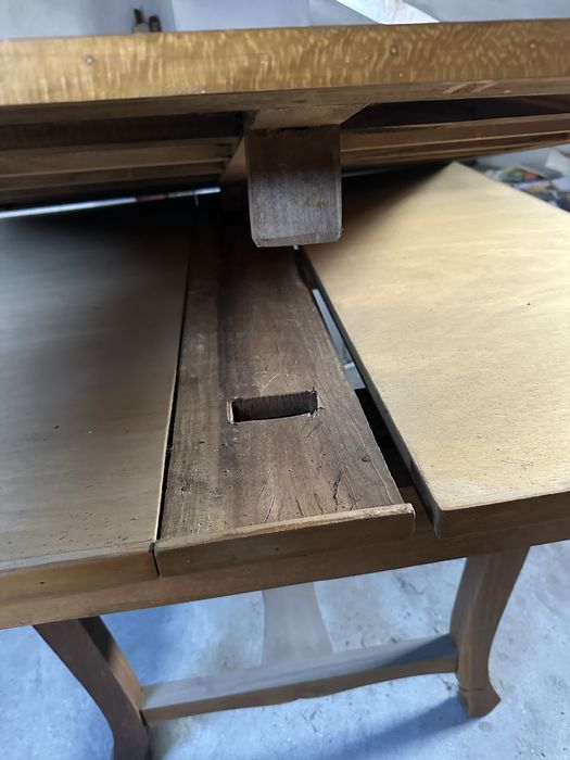 Mesa de sala de estar em madeira 96cm+40cmx2