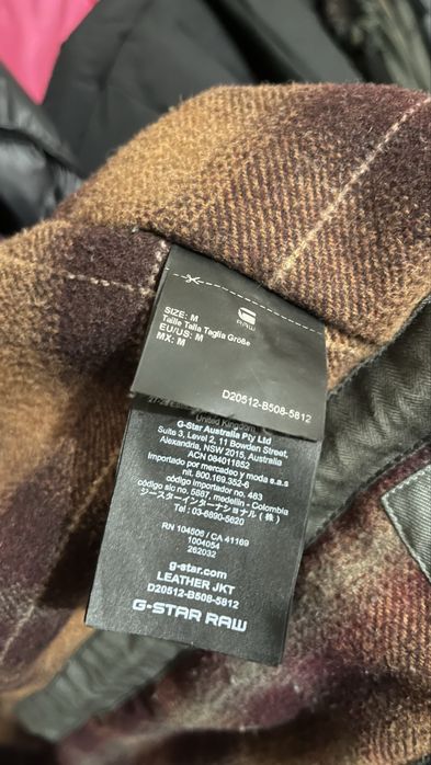Кожаная зимняя куртка G Star M