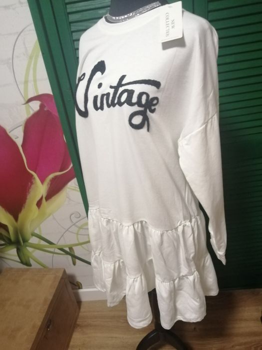 Vintage sukienka tunika r. L