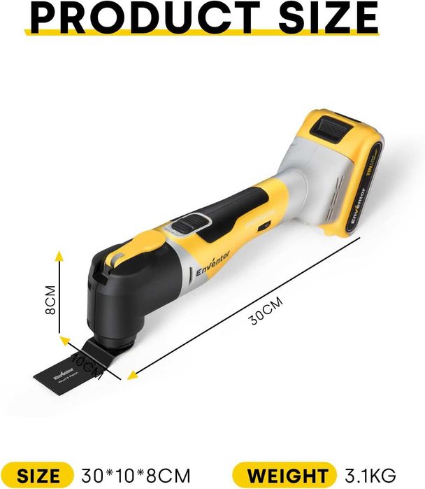 ENVENTOR szlifierka wielofunkcyjne narzędzie akumulatorowe 20V
