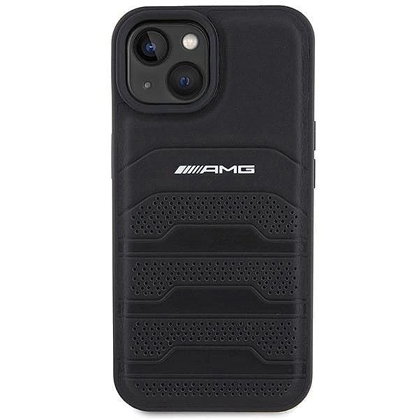 Etui Amg Leather Debossed Lines do iPhone 15 - czarne