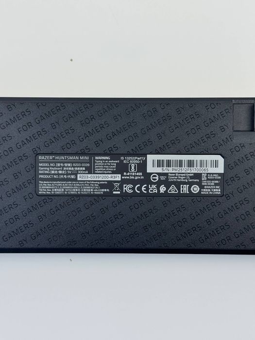 Клавіатура Razer Huntsman Mini Mercury Red Switch AZERTY Black