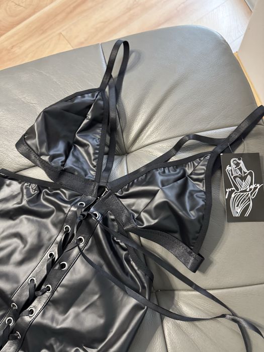 Seksowne body skórzane lateksowe bielizna erotyczna s walentynki