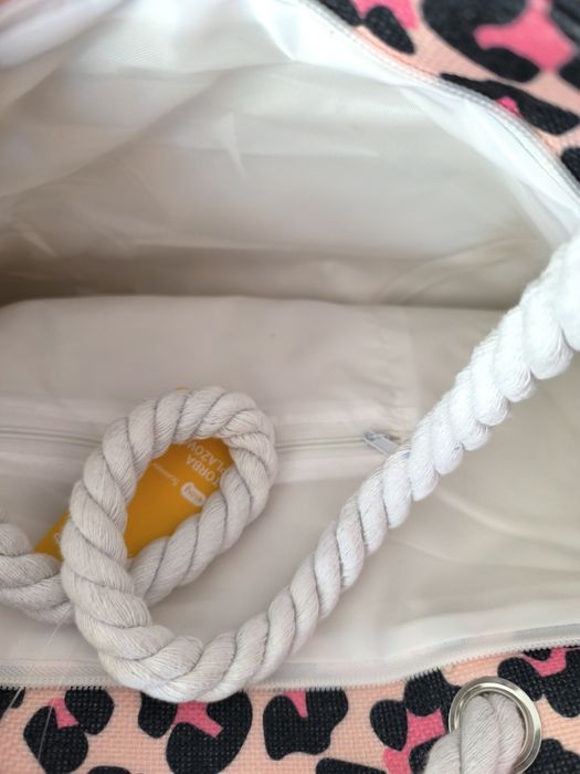 Zestaw torba+klapki panterka