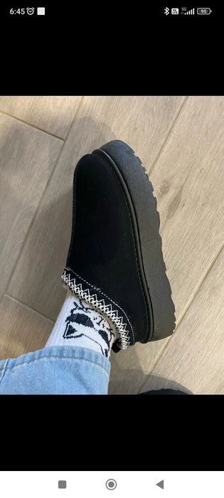 Hit mule uggly platform chodaki gruba podeszwa klapki laczki insta fu