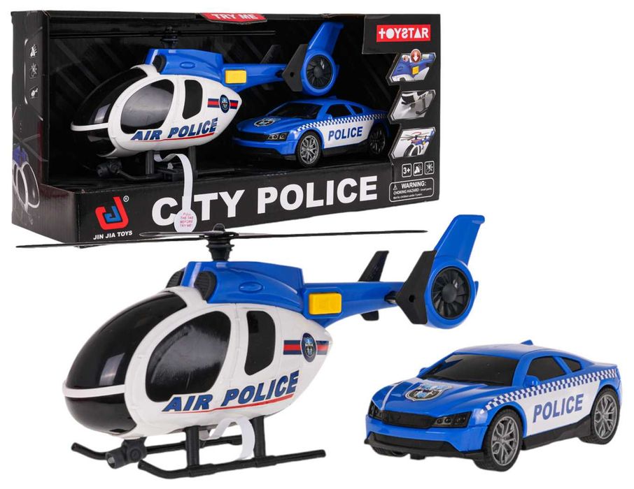 Zestaw Helikopter + Autko Policja ZAU.666-73P