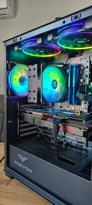 Komputer Gamingowy: RX 6700 XT 12GB/Ryzen 5 5500/1TB SSD M.2/AM4/ARGB/W11