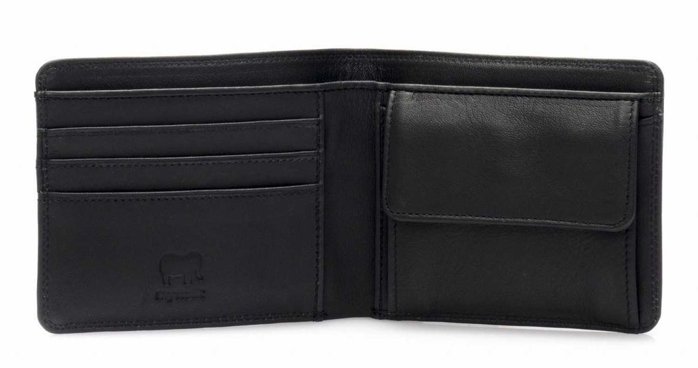 Carteira de homem standard em pele MYWALIT na cor Black