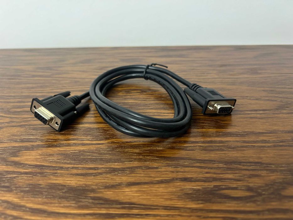 Kabel szeregowy DB9 RS232 COM F-F czarny