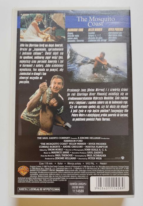 Wybrzeże Moskitów VHS