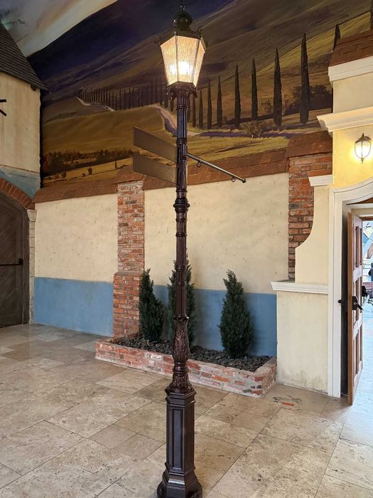 uliczna lampa oświetlenie żeliwna ogród H-260cm gusslaterne latarnia