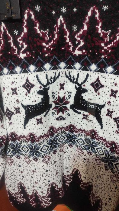 Светр чоловічий зима з оленями подарунок на Різдво Новий рік