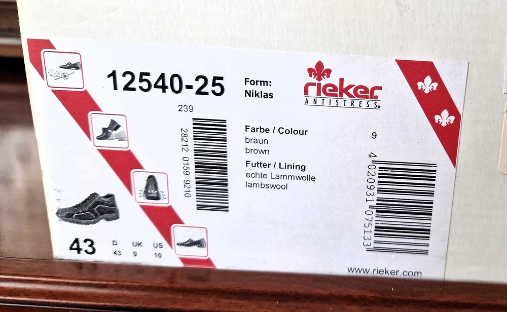Зимове взуття RIEKER ANTISTRESS, Німеччина. 43р.