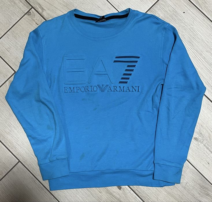 Свитшот EA7 Emporio Armani 176 M/L синий мужской джемпер оригинал