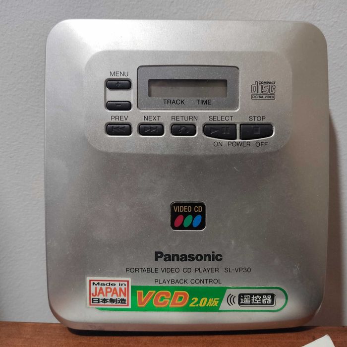 Panasonic SL-VP30 Portable Video CD Player with Remote Control, Made in Japan, Vintage64354195446914120