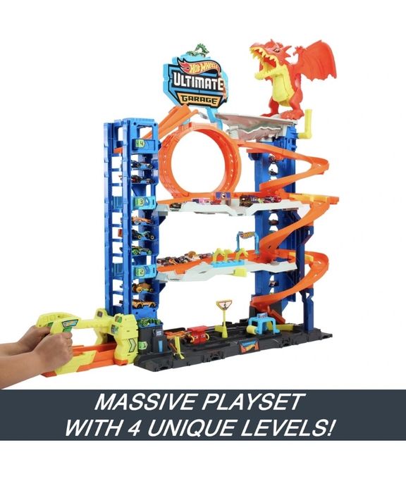 Hot Wheels City Атака дракона Легендарний гараж з драконом дракон garage. Мега гараж