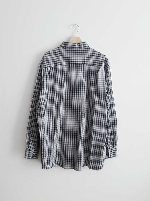 Camisa aos quadrados em tons de azul, creme e bordeaux (tam. XXL)