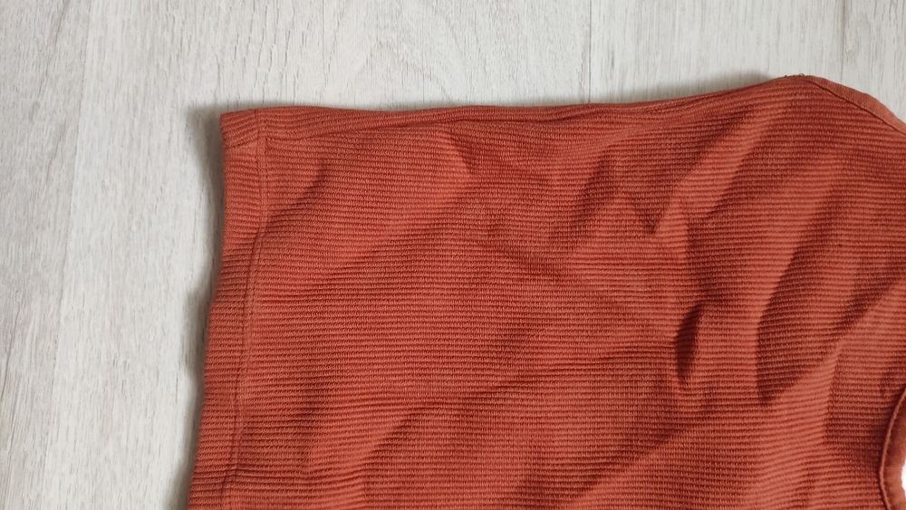 Crop top pomarańczowy S 65% bawełny zakładany na kark