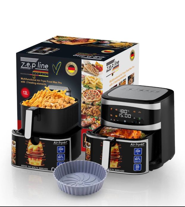 Аэрогриль Zepline 216 С Двумя Тэнами Со Сьемной корзиной +Форма 4200W