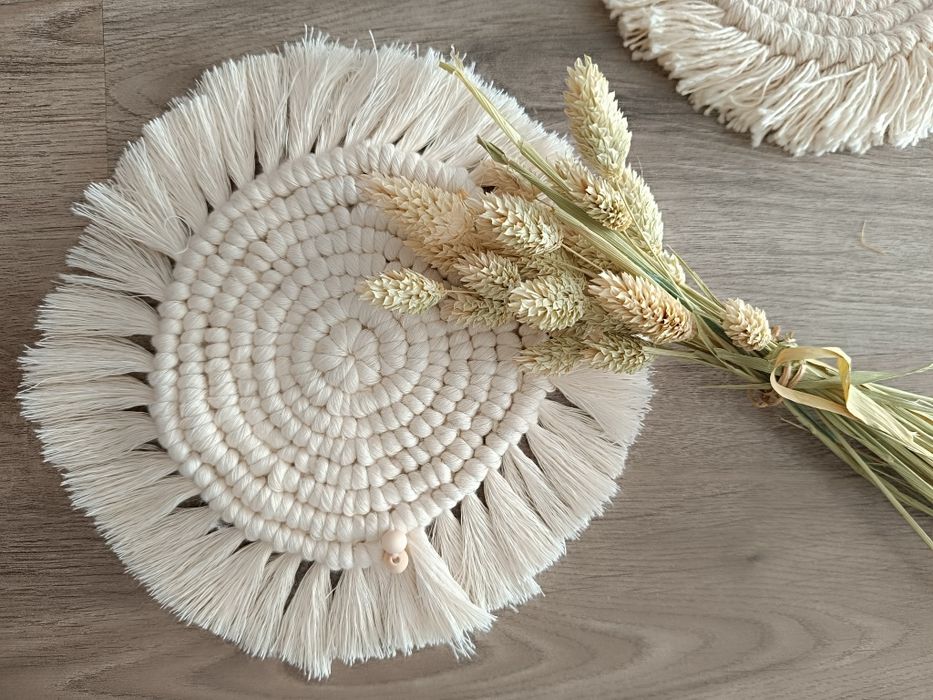 Base de copo em macramé