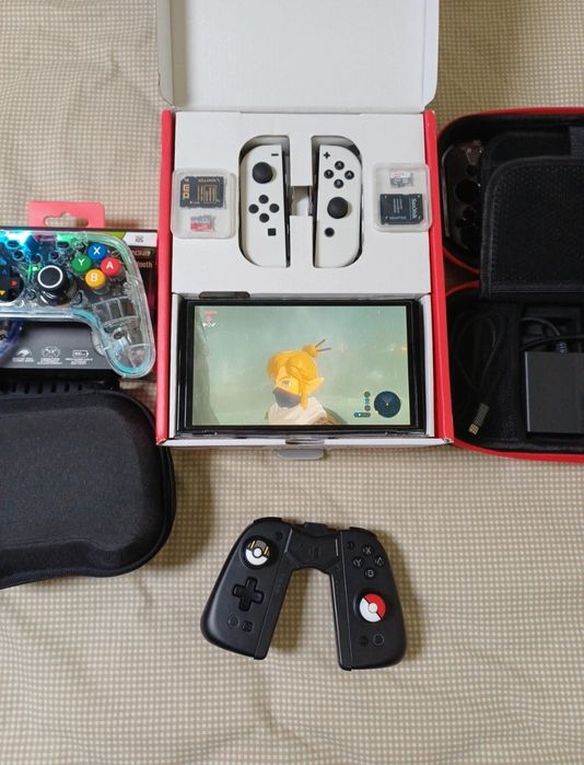 Nintendo Switch OLED Desbloqueado (Atmosphère) + Cartão microSD | Pronta a Jogar