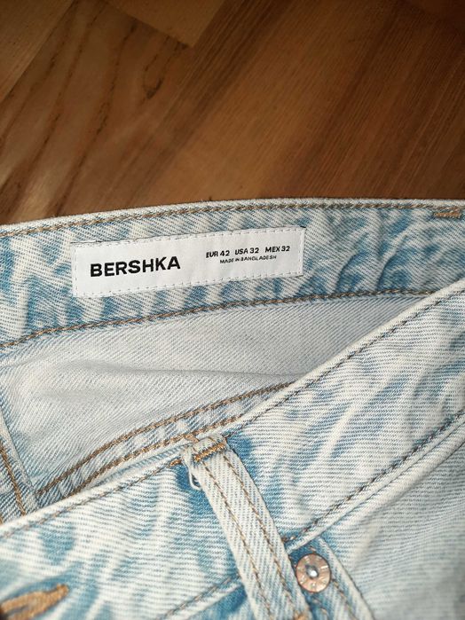 spodnie jeans baggy bershka