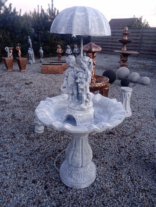 Fontanna betonowa, fontanna, dekoracje ogrodowe