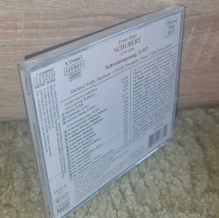 Franz Peter Schubert/ Schubert SCHWANENGESANG/ CD / FOLIA /