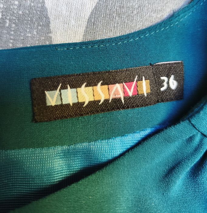 Elegancka sukienka Vissavi, ciemny morski, r. 36