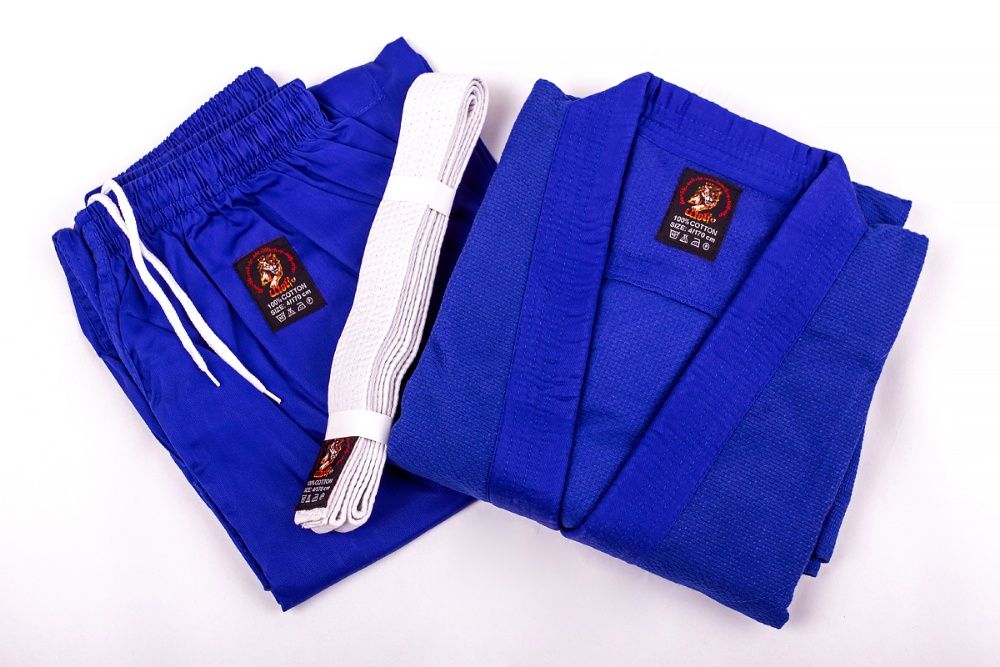 Кімоно Дзюдо Джиу джитсу Айкідо біле синє дитяче Wolf Matsa самовивіз